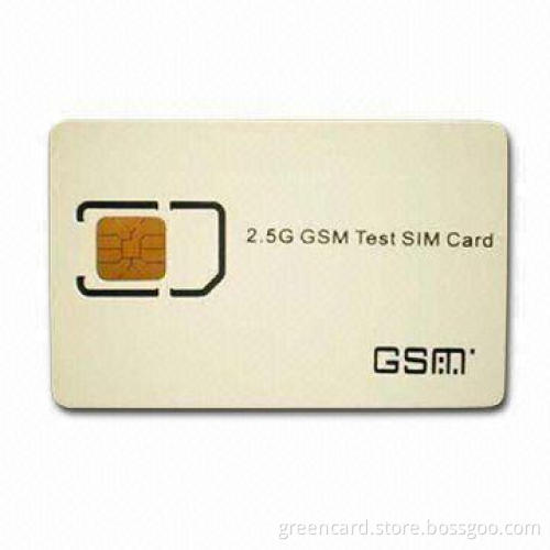 2.5GHz Test SIM Card, Made of ABS or PVC, with 256 Bytes Inner RAM and High Performance IC